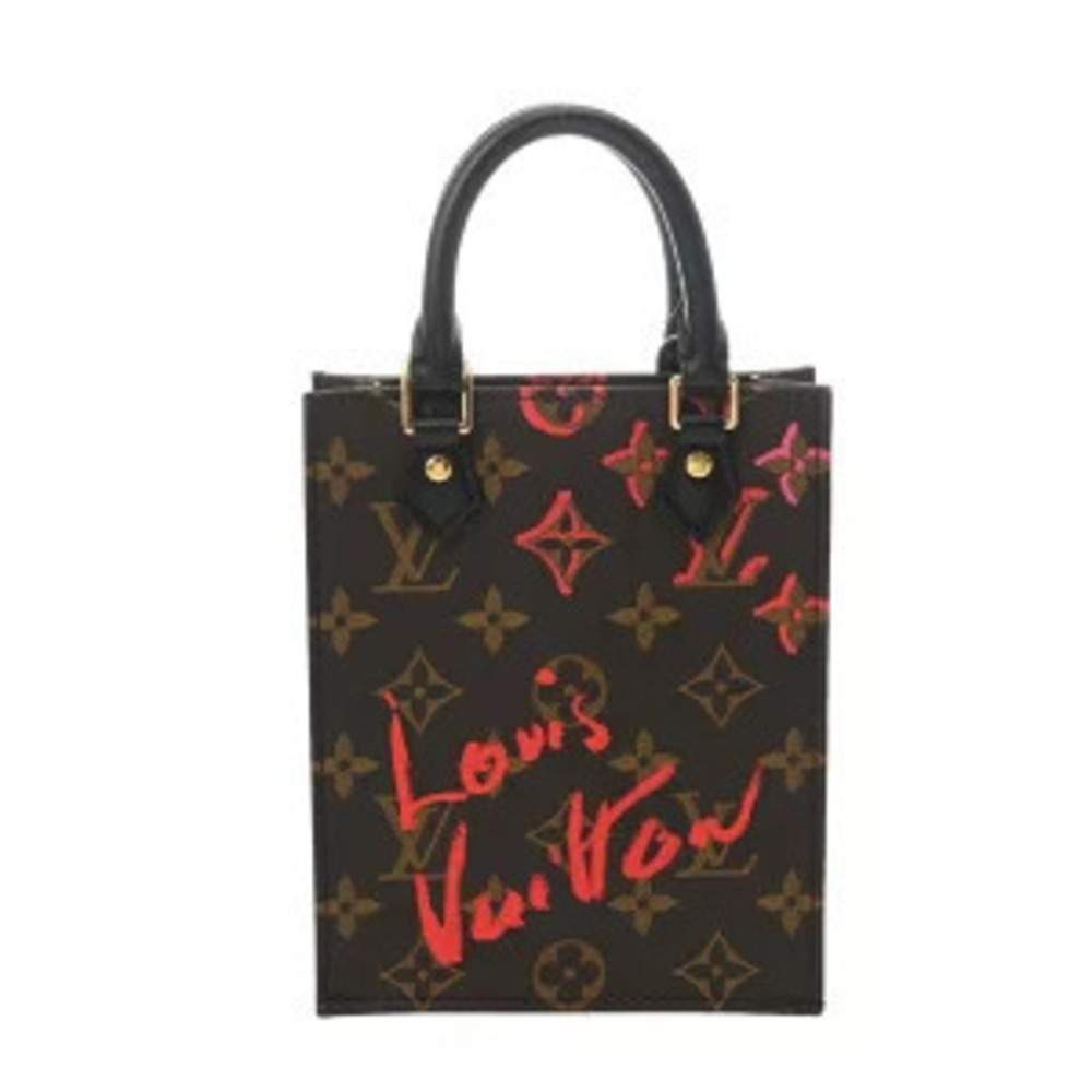 Louis Vuitton Monogram Sac Plat Fall Love Canvas Tote Bag Brown